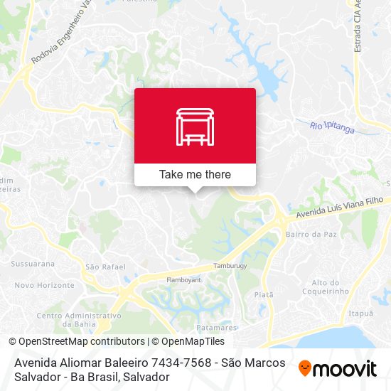 Avenida Aliomar Baleeiro 7434-7568 - São Marcos Salvador - Ba Brasil map