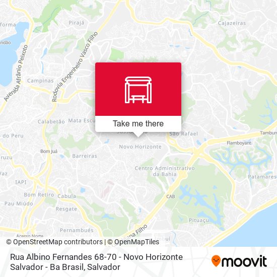 Mapa Rua Albino Fernandes 68-70 - Novo Horizonte Salvador - Ba Brasil