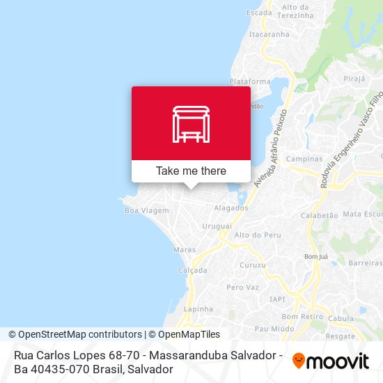 Mapa Rua Carlos Lopes 68-70 - Massaranduba Salvador - Ba 40435-070 Brasil