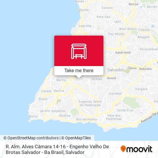 R. Alm. Alves Câmara 14-16 - Engenho Velho De Brotas Salvador - Ba Brasil map