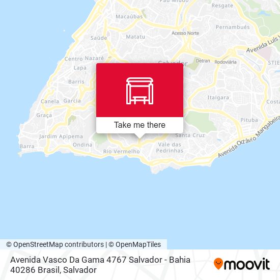 Mapa Avenida Vasco Da Gama 4767 Salvador - Bahia 40286 Brasil