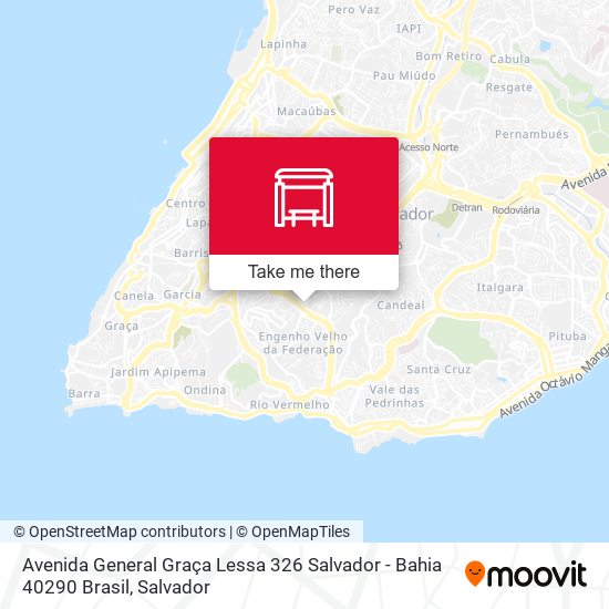 Mapa Avenida General Graça Lessa 326 Salvador - Bahia 40290 Brasil