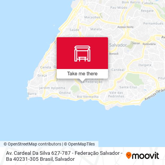 Av. Cardeal Da Silva 627-787 - Federação Salvador - Ba 40231-305 Brasil map