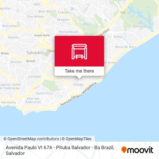 Mapa Avenida Paulo VI 676 - Pituba Salvador - Ba Brazil
