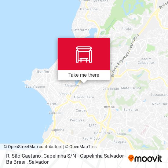 Mapa R. São Caetano_Capelinha S / N - Capelinha Salvador - Ba Brasil