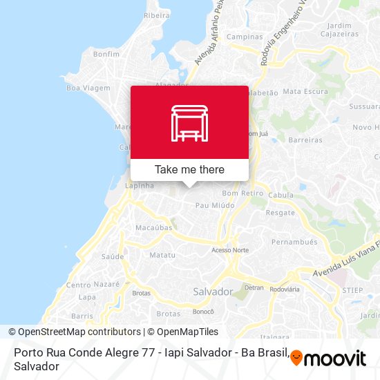 Porto Rua Conde Alegre 77 - Iapi Salvador - Ba Brasil map