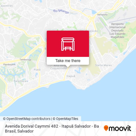 Mapa Avenida Dorival Caymmi 482 - Itapuã Salvador - Ba Brasil