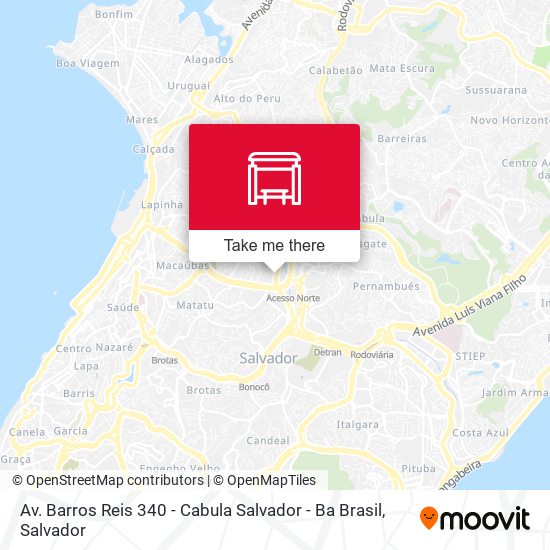 Av. Barros Reis 340 - Cabula Salvador - Ba Brasil map
