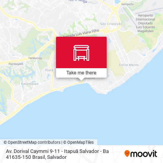 Mapa Av. Dorival Caymmi 9-11 - Itapuã Salvador - Ba 41635-150 Brasil