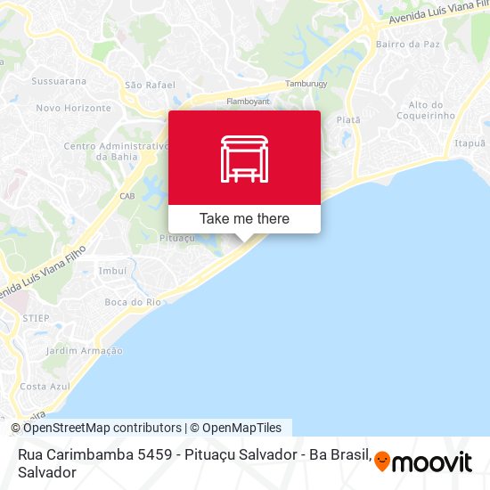 Mapa Rua Carimbamba 5459 - Pituaçu Salvador - Ba Brasil