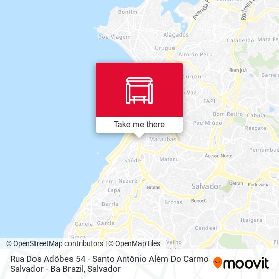 Rua Dos Adôbes 54 - Santo Antônio Além Do Carmo Salvador - Ba Brazil map