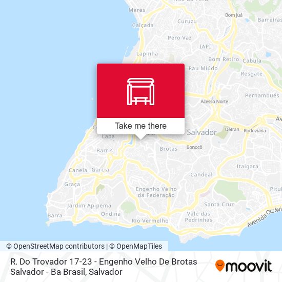 Mapa R. Do Trovador 17-23 - Engenho Velho De Brotas Salvador - Ba Brasil