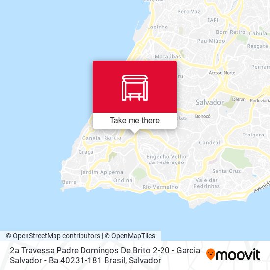 2a Travessa Padre Domingos De Brito 2-20 - Garcia Salvador - Ba 40231-181 Brasil map