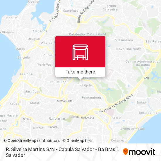 R. Silveira Martins S / N - Cabula Salvador - Ba Brasil map