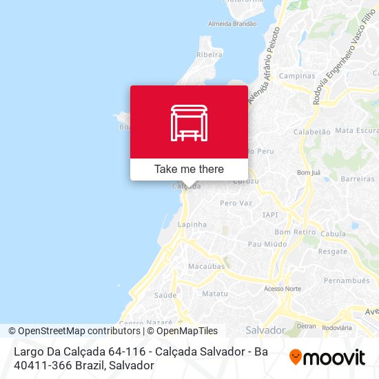 Mapa Largo Da Calçada 64-116 - Calçada Salvador - Ba 40411-366 Brazil