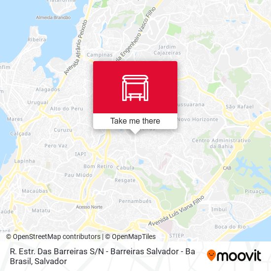 Mapa R. Estr. Das Barreiras S / N - Barreiras Salvador - Ba Brasil