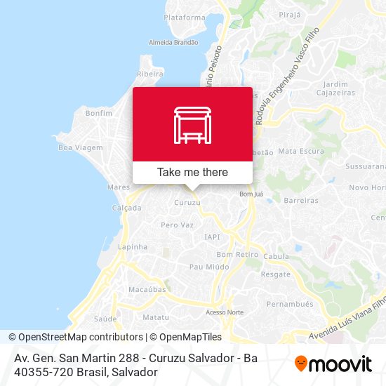 Av. Gen. San Martin 288 - Curuzu Salvador - Ba 40355-720 Brasil map