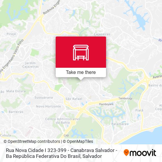 Mapa Rua Nova Cidade I 323-399 - Canabrava Salvador - Ba República Federativa Do Brasil