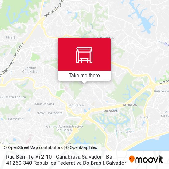 Mapa Rua Bem-Te-Vi 2-10 - Canabrava Salvador - Ba 41260-340 República Federativa Do Brasil