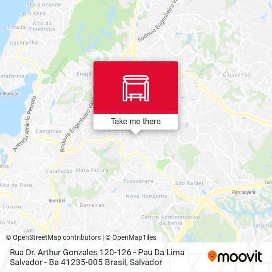 Mapa Rua Dr. Arthur Gonzales 120-126 - Pau Da Lima Salvador - Ba 41235-005 Brasil