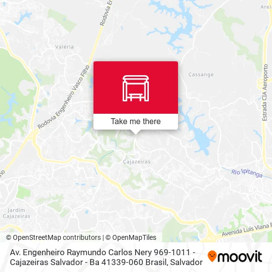 Mapa Av. Engenheiro Raymundo Carlos Nery 969-1011 - Cajazeiras Salvador - Ba 41339-060 Brasil