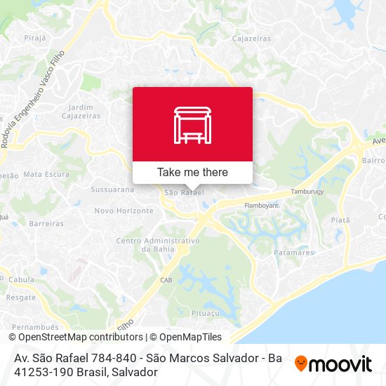 Mapa Av. São Rafael 784-840 - São Marcos Salvador - Ba 41253-190 Brasil