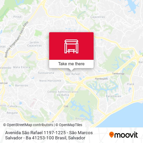 Mapa Avenida São Rafael 1197-1225 - São Marcos Salvador - Ba 41253-100 Brasil