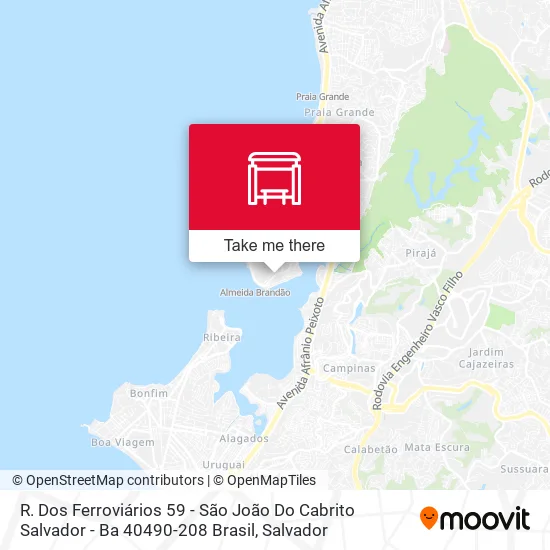 R. Dos Ferroviários 59 - São João Do Cabrito Salvador - Ba 40490-208 Brasil map