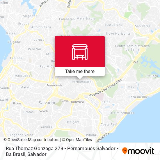 Rua Thomaz Gonzaga 279 - Pernambués Salvador - Ba Brasil map