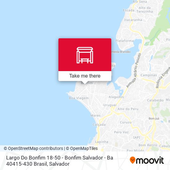 Mapa Largo Do Bonfim 18-50 - Bonfim Salvador - Ba 40415-430 Brasil