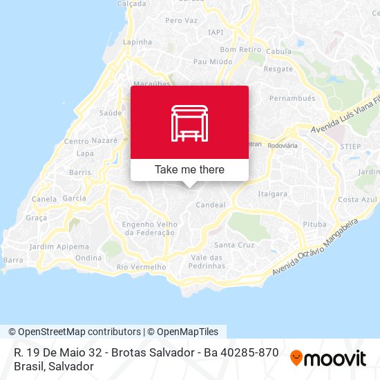 Mapa R. 19 De Maio 32 - Brotas Salvador - Ba 40285-870 Brasil