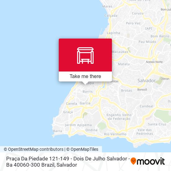 Mapa Praça Da Piedade 121-149 - Dois De Julho Salvador - Ba 40060-300 Brazil
