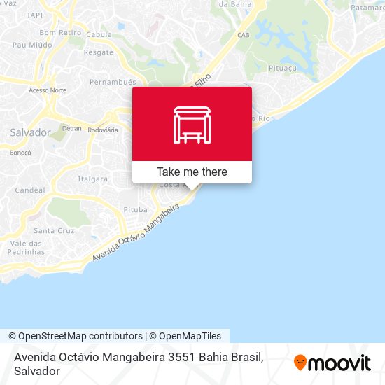 Mapa Avenida Octávio Mangabeira 3551 Bahia Brasil