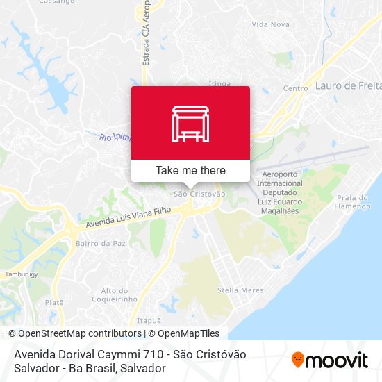 Avenida Dorival Caymmi 710 - São Cristóvão Salvador - Ba Brasil map