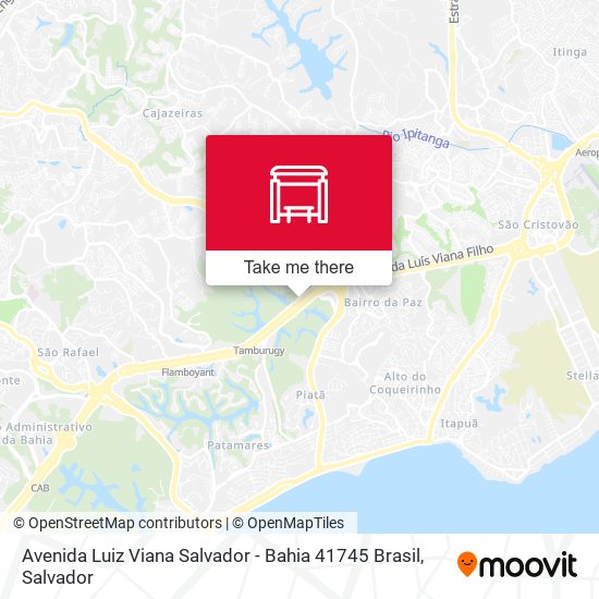 Mapa Avenida Luiz Viana Salvador - Bahia 41745 Brasil