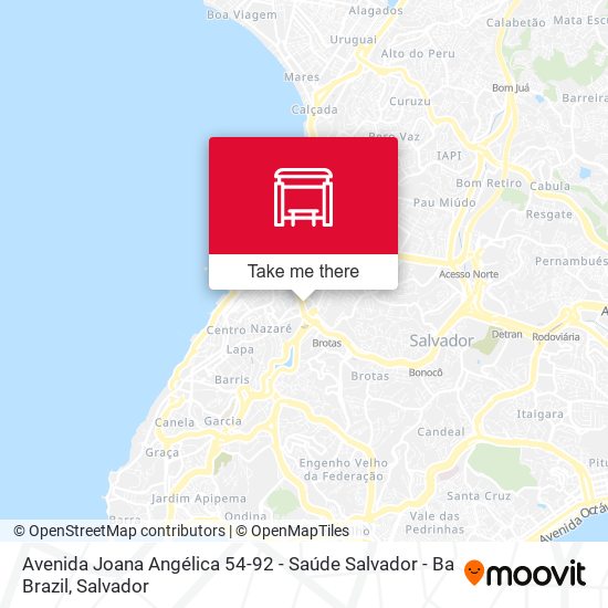 Mapa Avenida Joana Angélica 54-92 - Saúde Salvador - Ba Brazil