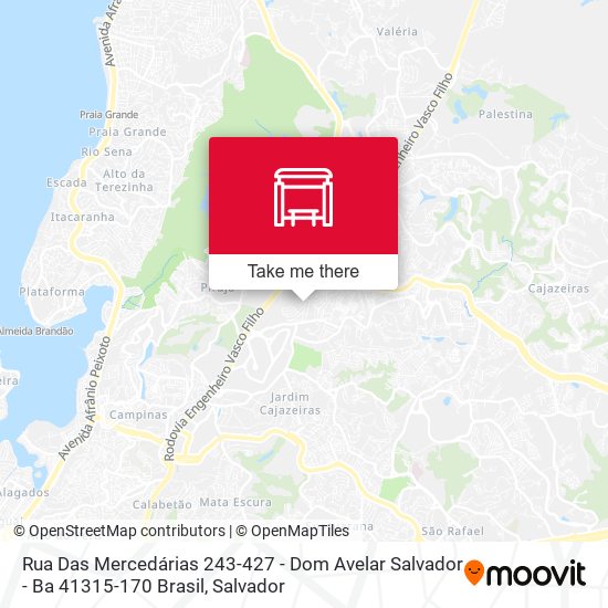 Mapa Rua Das Mercedárias 243-427 - Dom Avelar Salvador - Ba 41315-170 Brasil