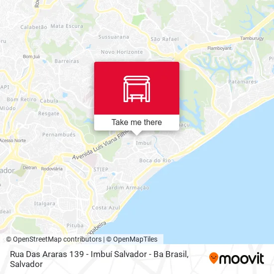 Rua Das Araras 139 - Imbuí Salvador - Ba Brasil map
