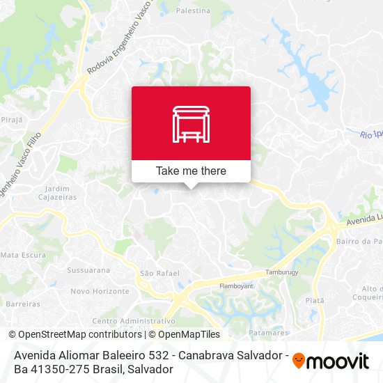 Mapa Avenida Aliomar Baleeiro 532 - Canabrava Salvador - Ba 41350-275 Brasil