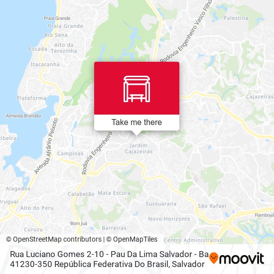 Mapa Rua Luciano Gomes 2-10 - Pau Da Lima Salvador - Ba 41230-350 República Federativa Do Brasil