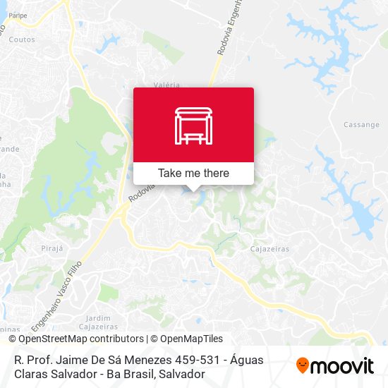 Mapa R. Prof. Jaime De Sá Menezes 459-531 - Águas Claras Salvador - Ba Brasil