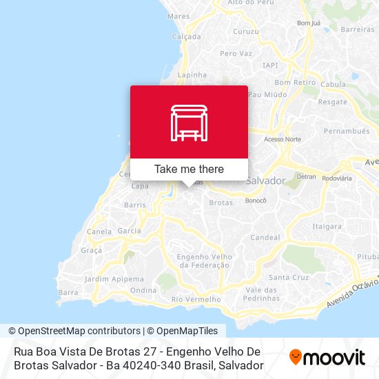 Rua Boa Vista De Brotas 27 - Engenho Velho De Brotas Salvador - Ba 40240-340 Brasil map