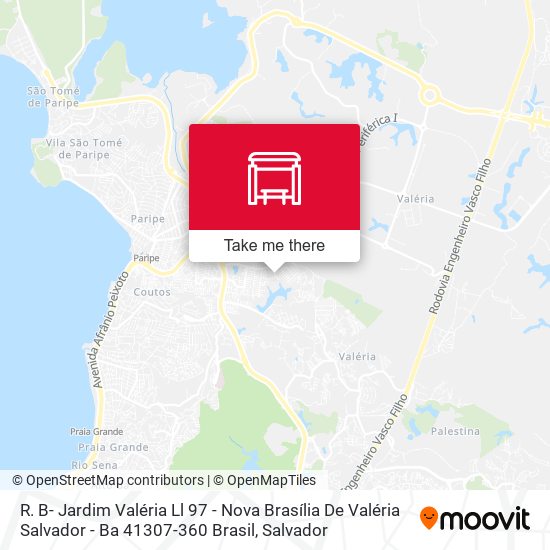 R. B- Jardim Valéria Ll 97 - Nova Brasília De Valéria Salvador - Ba 41307-360 Brasil map