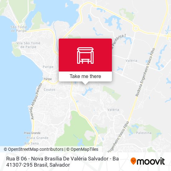 Rua B 06 - Nova Brasília De Valéria Salvador - Ba 41307-295 Brasil map
