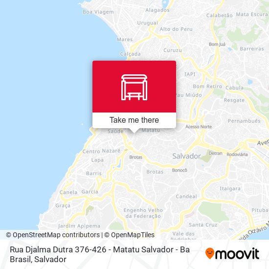 Mapa Rua Djalma Dutra 376-426 - Matatu Salvador - Ba Brasil