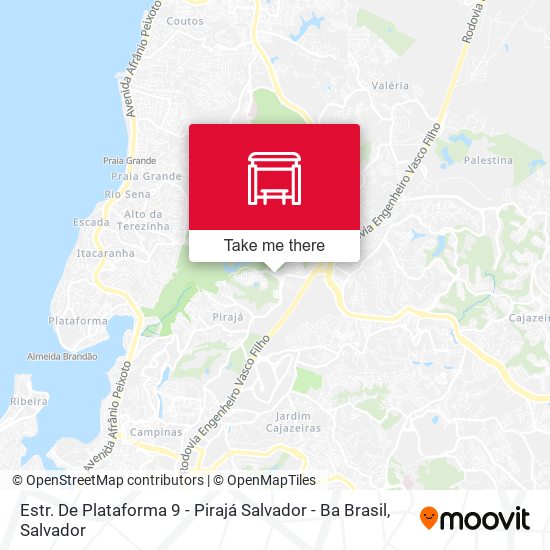 Mapa Estr. De Plataforma 9 - Pirajá Salvador - Ba Brasil