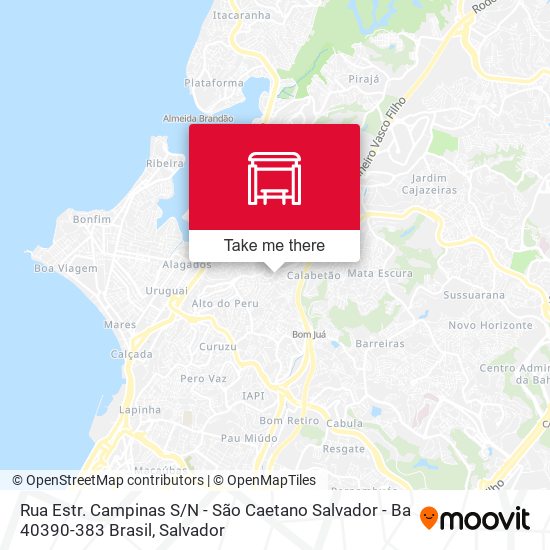 Mapa Rua Estr. Campinas S / N - São Caetano Salvador - Ba 40390-383 Brasil