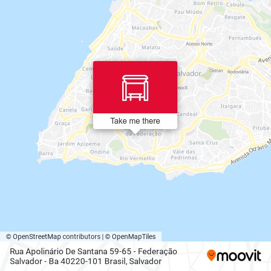 Mapa Rua Apolinário De Santana 59-65 - Federação Salvador - Ba 40220-101 Brasil