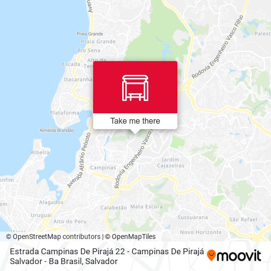 Mapa Estrada Campinas De Pirajá 22 - Campinas De Pirajá Salvador - Ba Brasil