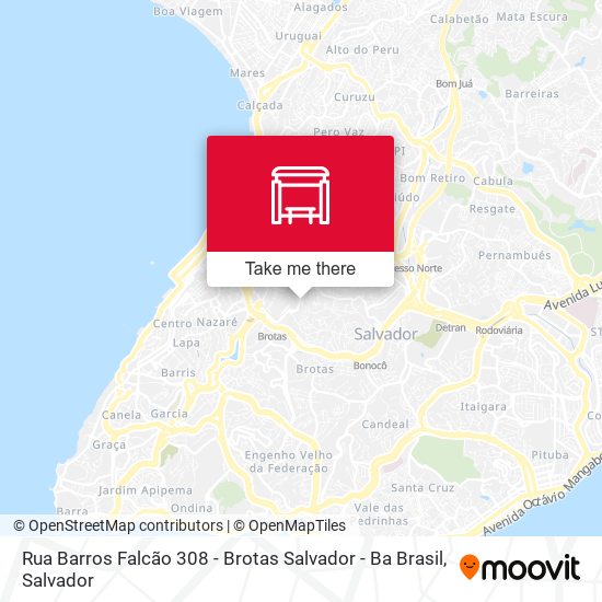 Mapa Rua Barros Falcão 308 - Brotas Salvador - Ba Brasil